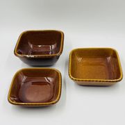 Lot 3 plats carrés en grès Deco Hälsingborg K.J. Svensson
