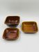 Lot 3 plats carrés en grès Deco Hälsingborg K.J. Svensson