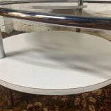 Table basse années 70 plateaux pivotants