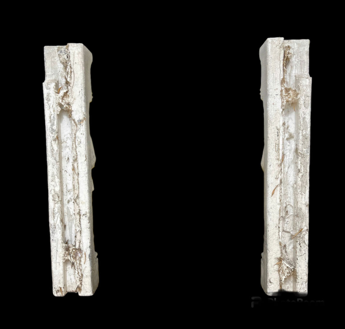 Neo-Gothic stone fireplace