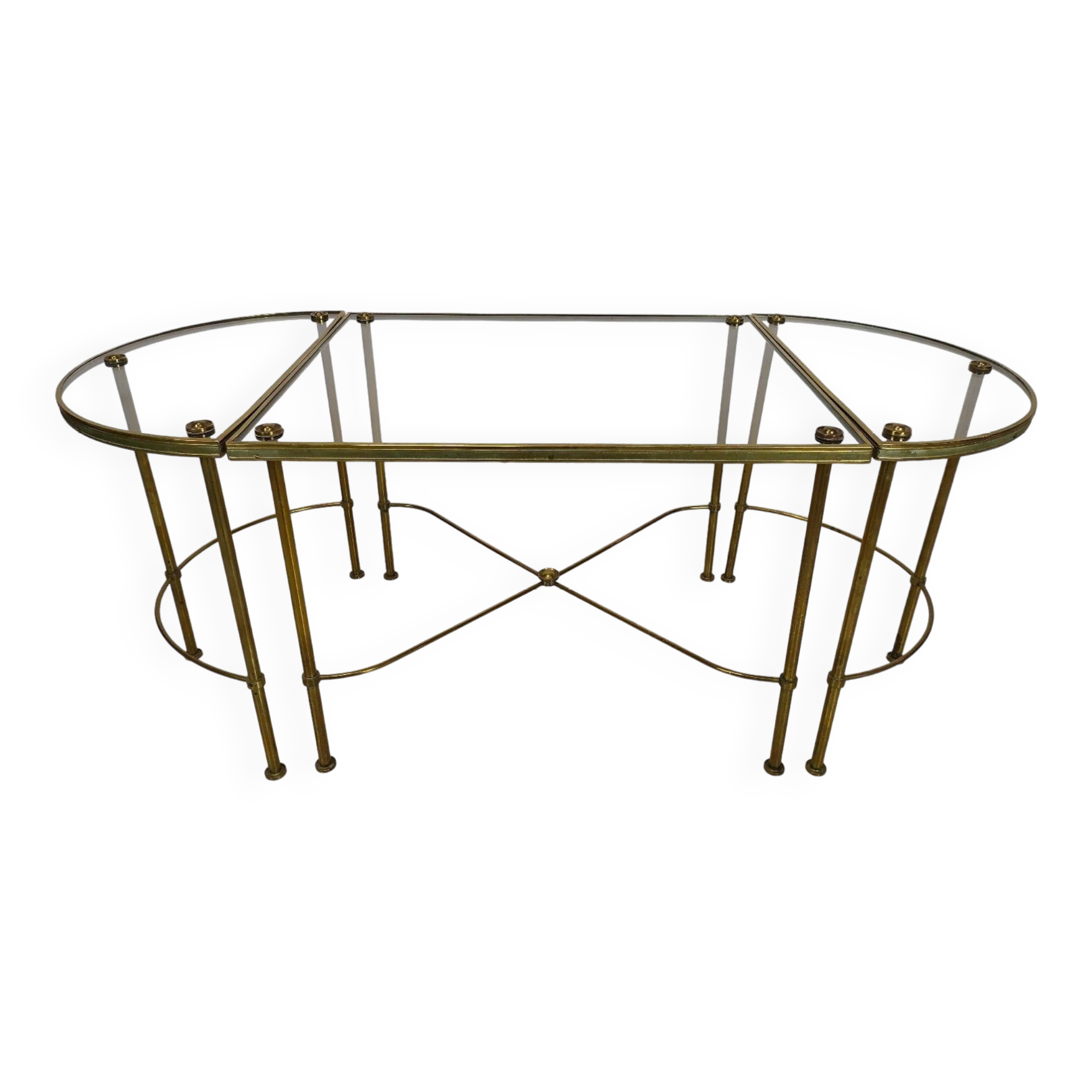 Golden brass coffee tables