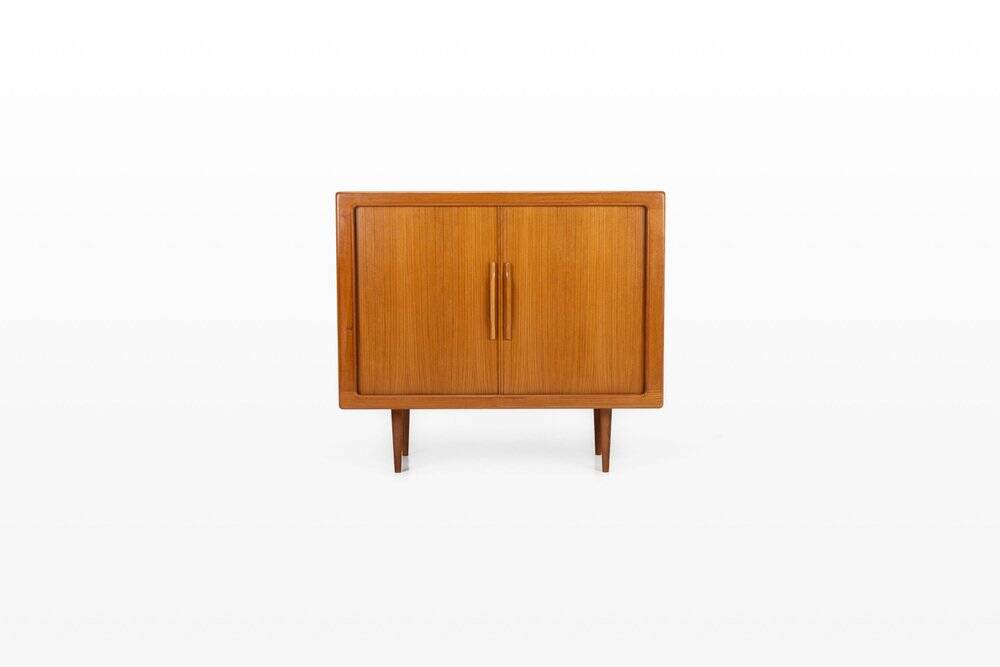 Danish teak sideboard with tambour doors, 1960s