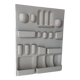 Vintage wall storage system in matte white ABS, Italy 1970s.