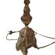 Lampada da Tavolo Vintage Stile Neoclassico in Ottone e Marmo Verde anni '5