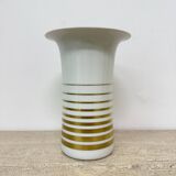 Vintage space age vase Bavaria arzberg Germany golden decor , 1970s