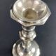 Regency style silver-plated bronze torch candle holder