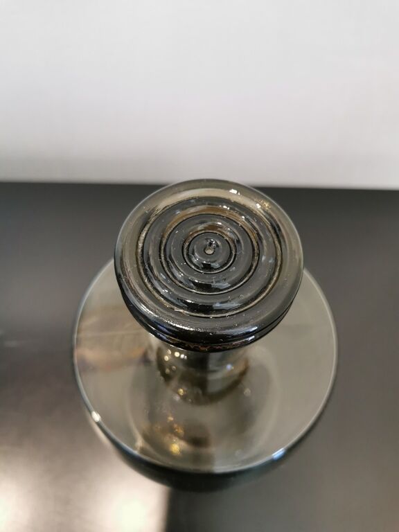 Smoked glass carafe, vintage design