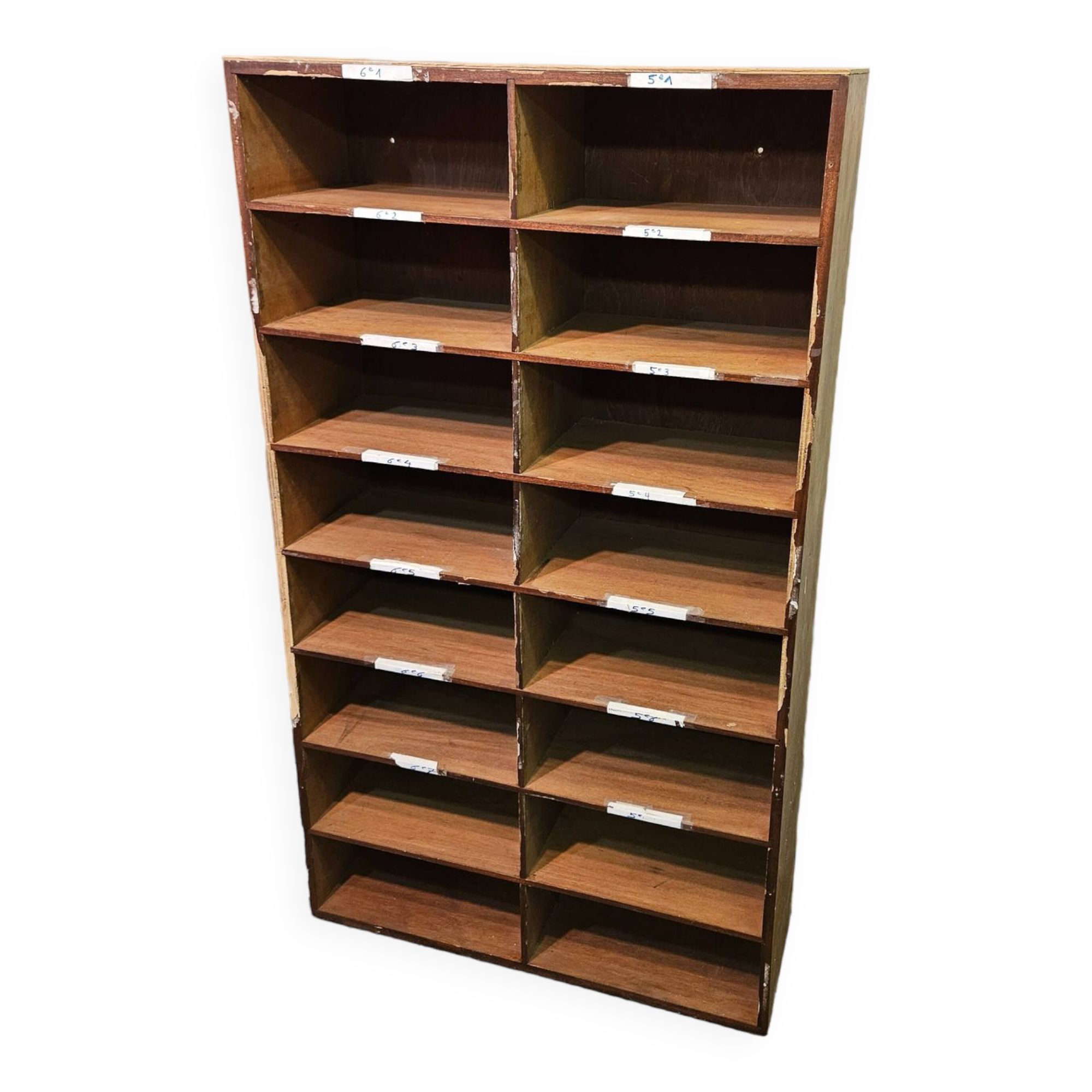 Meuble casier en bois 1960