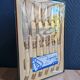 Vintage Box 6 Laguiole Table Knives Ivory Handles Gold Bolsters