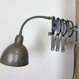 Grey Industrial Scissor Wall Lamp from Elektroinstala, 1960s