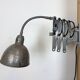 Grey Industrial Scissor Wall Lamp from Elektroinstala, 1960s