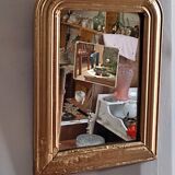 Mirror old plaster Frame gilded wood 25x31cm