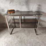 Seventies brushed metal console