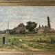 Adrien Jacques Sauzay (1841-1928) The entrance to the village - oil on mahogany panel