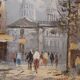 Oil on canvas Paris Montmartre by Billings