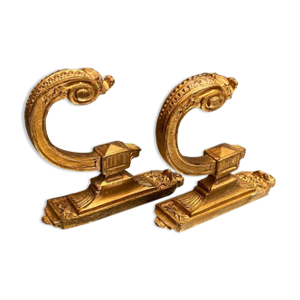 Pair of bronze kiss holders nineteenth Regency style