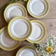 Set of 6 vintage dessert plates, Menton model by Salins