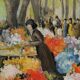 Peinture " le marché aux fleurs" de béziers