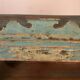old Art Deco wall display case in original blue teak Burmese patina