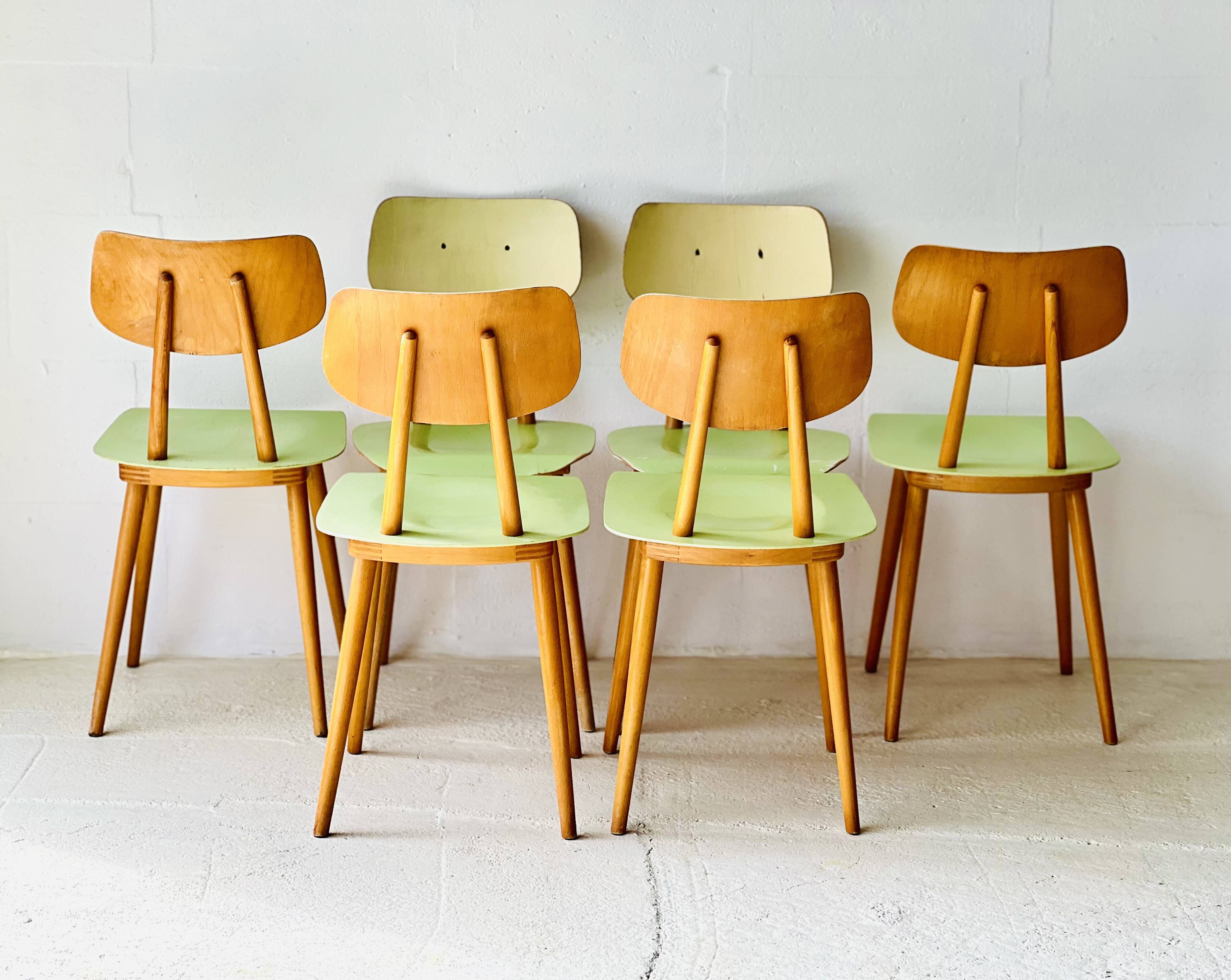 Vintage Bistro Kitchen Chairs from TON, 1960