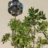 Vintage Sputnik chrome metal lamp 70s