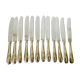 Set de 12 couteaux manche métal argenté