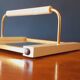 Vintage 50s tray in lacquered wood and gold metal