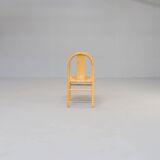 80s Annig Sarian round bend wooden dining chair for Tisettanta set/6