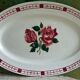 Sarreguemines and Digoin oval service plate red roses decor