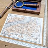 Arles, old small map, printed in 1906.