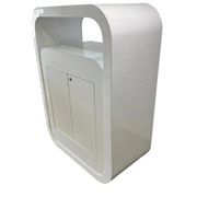 Commode vintage blanche incurvée