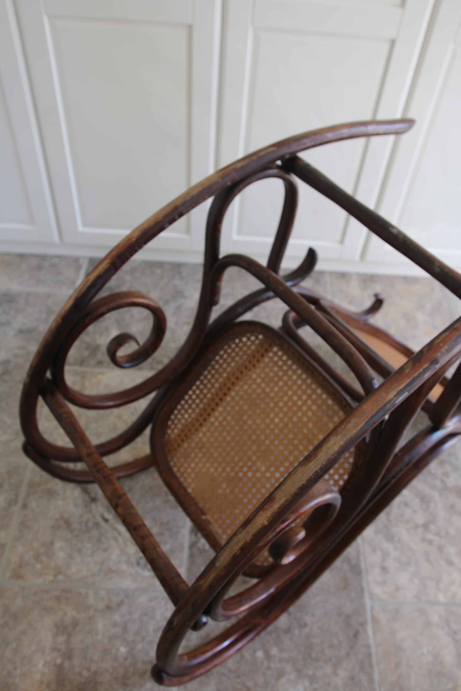 Vintage Thonet rocking chair, 1970s.