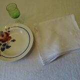 Pack of 6 monogrammed linen towels