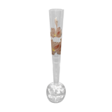 Bubbled glass soliflore and enamelled flowers
