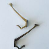Pair of vintage brass hooks