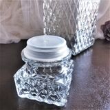 Whiskey carafe or decanter textured crystal glass diamond tip