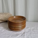 11 assiettes en grès moucheté brenne grès de france