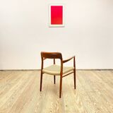 Mid century teak armrest chair by Niels O. Møller for J.L. Moller, Model 56, Denmark, 1950s