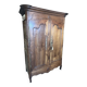 Very beautiful and old carved wooden wardrobe from the 19th century, small size, height 211 cm.