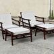 Pair of armchairs and ottomans by John Wisner for Far Horizons – Ficks Reed, 1954