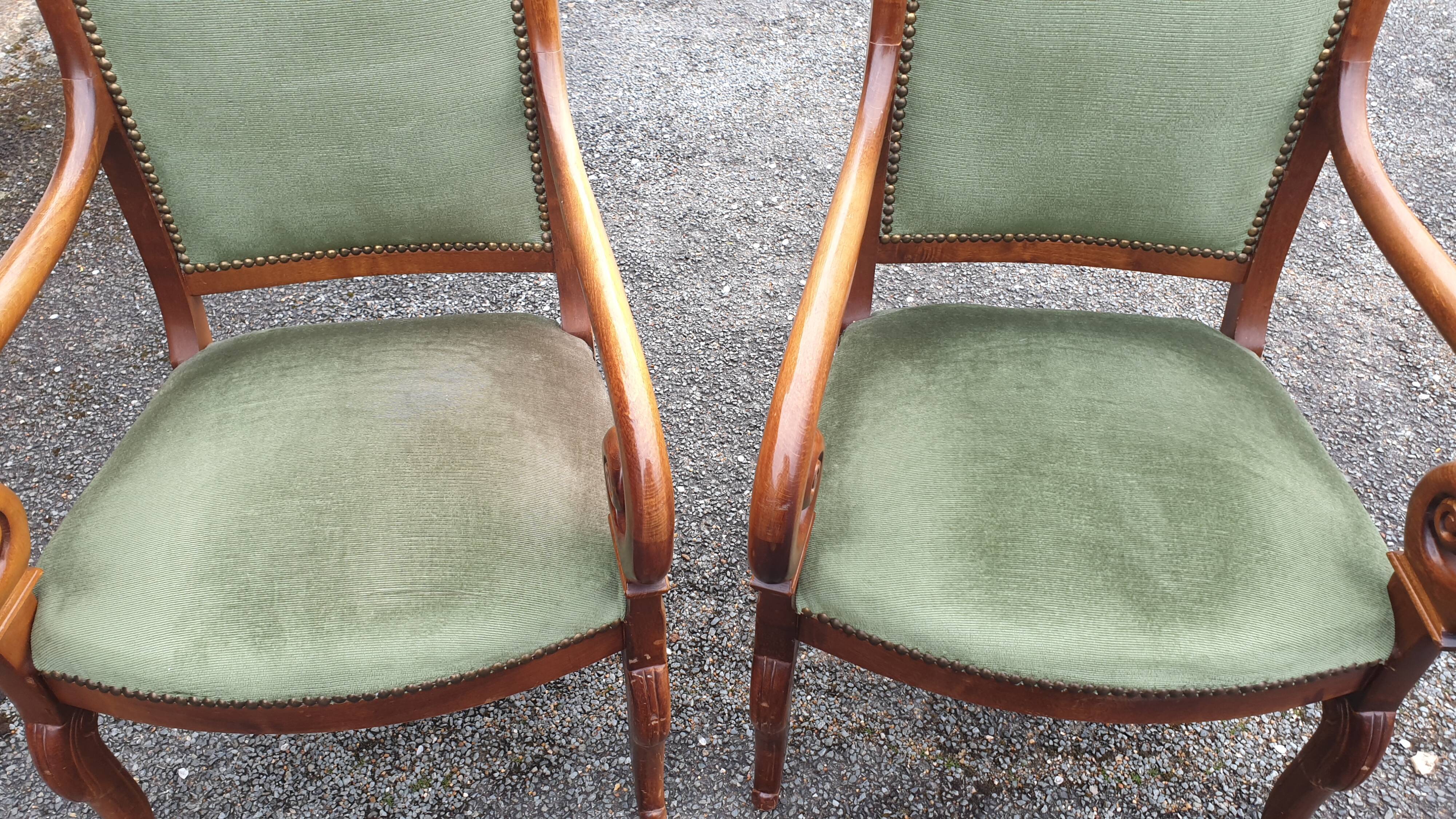 Pair of catering armchairs