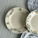 5 assiettes dépareillées