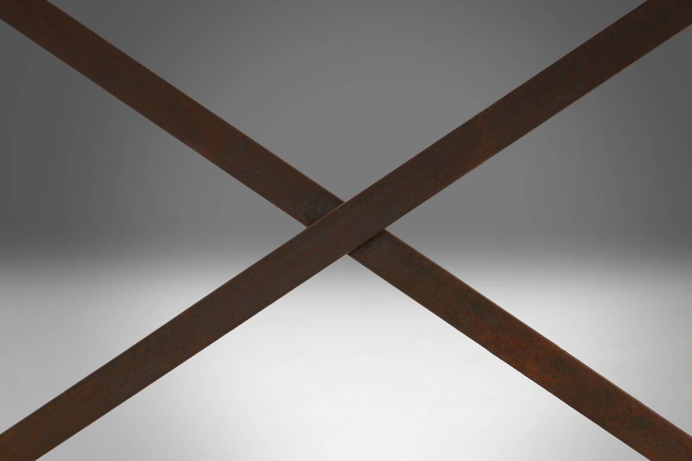 Industrial side table with metal frame and wooden top and removable platform, Belgium, 1920