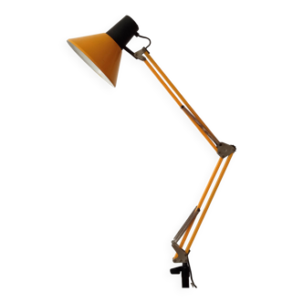 Vintage 1970s mustard yellow architect lamp