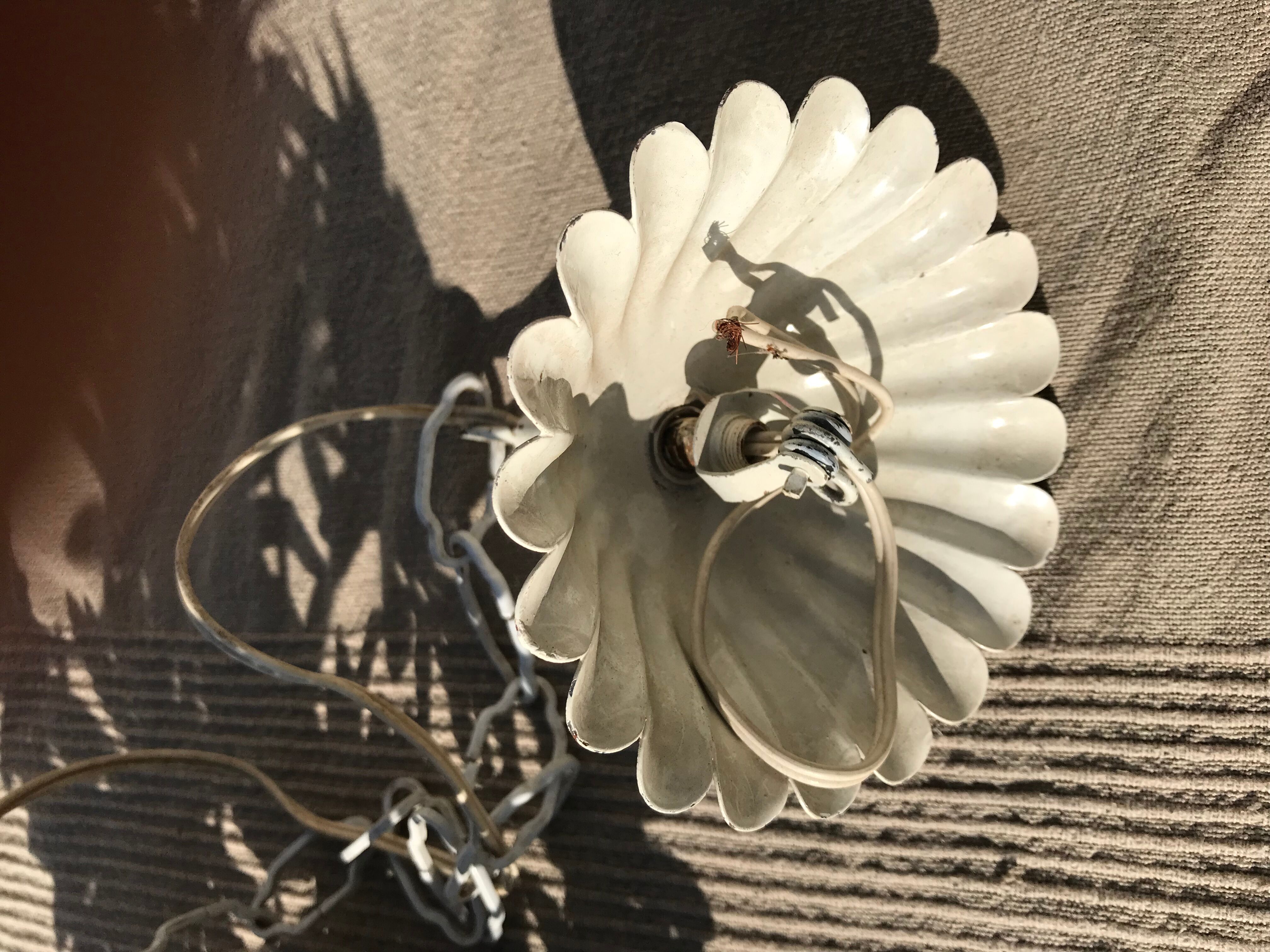 Suspension daisies in metal art deco