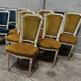 Lot of antique Louis XVI style living room chairs / armchairs