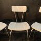 Set of 3 chairs and 1 stool in formica design, 1960