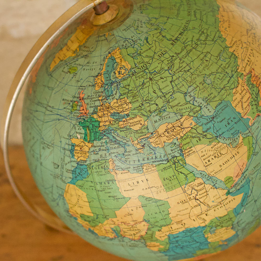 Vintage tripod globe