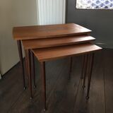 Mid-century scandinavian teak nesting tables