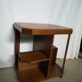 Table gueridon desserte art deco en noyer